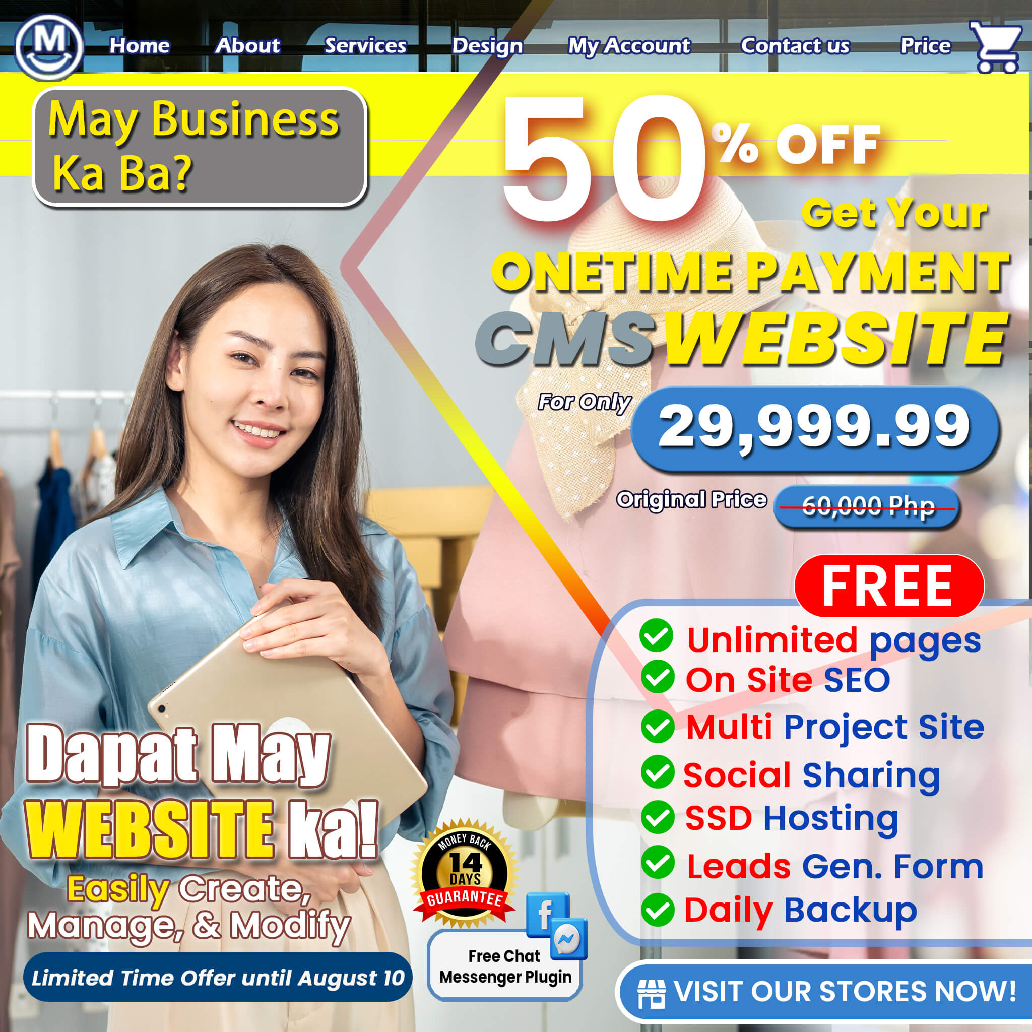 ONE-TIME PAYMENT CMS Website! Enjoy free Domain for only 29,999.99 Php! 🚀
